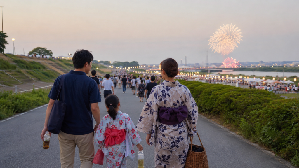 長岡花火 新幹線